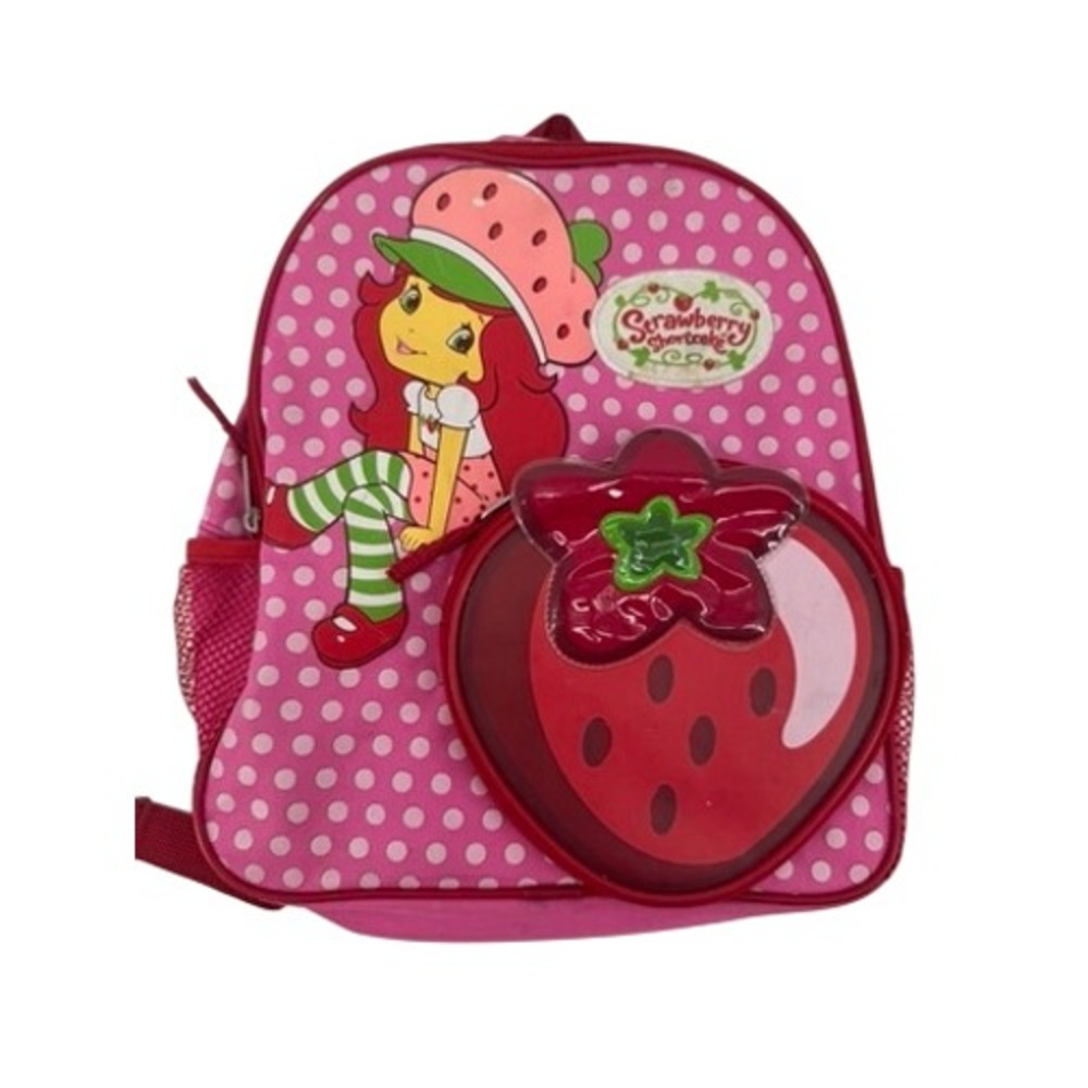 Strawberry Shortcake Backpack Kids Pink Polka Dot 3D Pocket BH945-2 Vintage 2010